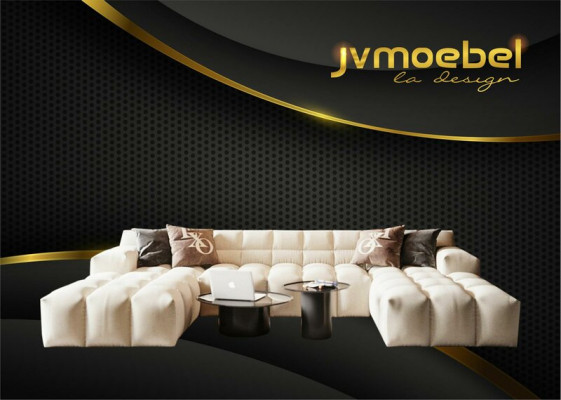 Design Chesterfield Velvet Modern Corner Sofa U-Shape Living Landscape Upholstered Corner New