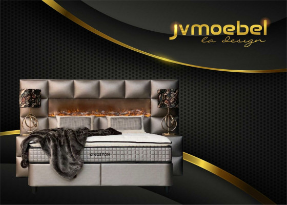 Bed 2x Nightstand 3 pcs. Bedroom Set Design Modern Luxury Bed Frame