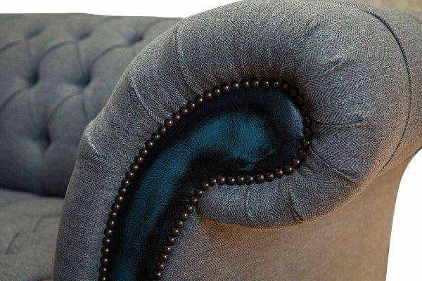 Chesterfield sofa upholstery designer couches sofas set three-seater gray