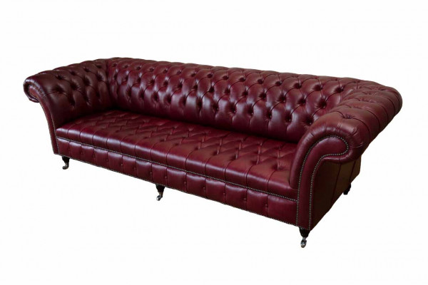 Modern Design Sofa 4-Seater Couch Luxury Classic Leather Chesterfield Sofas