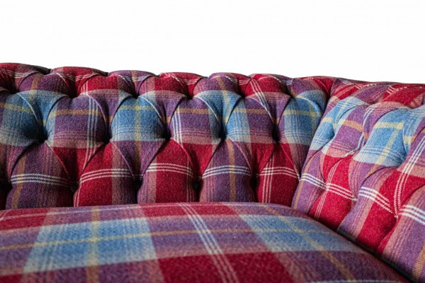Chesterfield Modern 3-Seater Designer Sofa Luxury Upholstered Couch Fabric Textile New