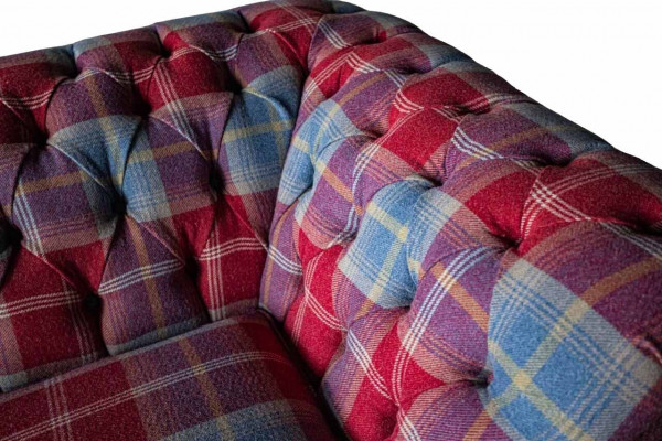Chesterfield Modern 3-Seater Designer Sofa Luxury Upholstered Couch Fabric Textile New