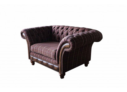 Chesterfield 1-seater couch upholstery seat fabric sofas luxury sofa