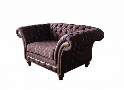 Chesterfield 1-seater couch upholstery seat fabric sofas luxury sofa
