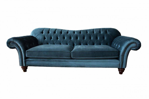 Turkish Sofa Luxury Textile Chesterfield Couch Sofas Blue Upholstery Seating Design