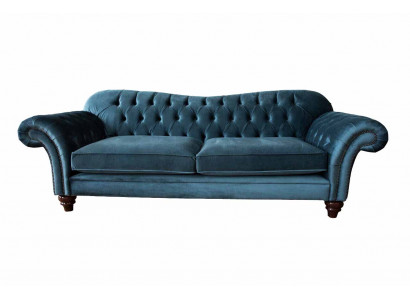 Turkish Sofa Luxury Textile Chesterfield Couch Sofas Blue Upholstery Seating Design