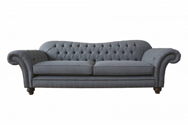 Modern sofa 3-seater luxury textile couch gray sofas upholstery fabric new