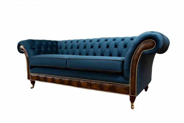 Design three-seater couch upholstered sofa Chesterfield room furniture seat