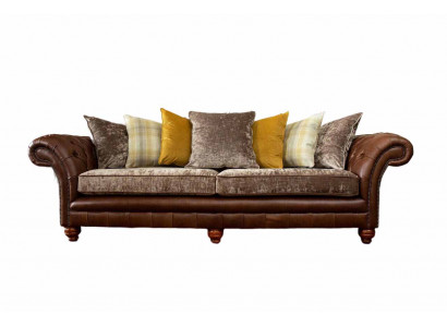Sofa Couch 3-Seater Design Couch Upholstery Fabric Classic Three-Seater New