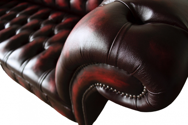 Chesterfield Leather Sofa 3 Seater Brown Designer Couch Luxury Upholstery New