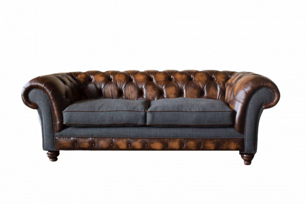 Chesterfield Design Luxury Upholstered Sofa Couch Seat Living Room Leather New