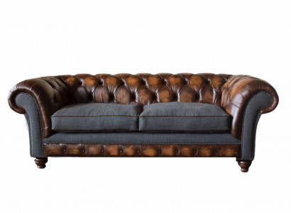 Chesterfield Design Luxury Upholstered Sofa Couch Seat Living Room Leather New