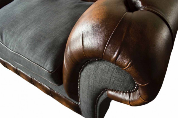 Chesterfield Design Luxury Upholstered Sofa Couch Seat Living Room Leather New