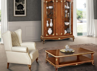 Classic display cabinet furniture living room set cabinet with coffee table display cabinet Italy