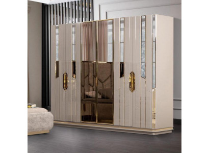 Wardrobe Wooden Wardrobe Modern Cloakroom Wardrobe Beige Wardrobe
