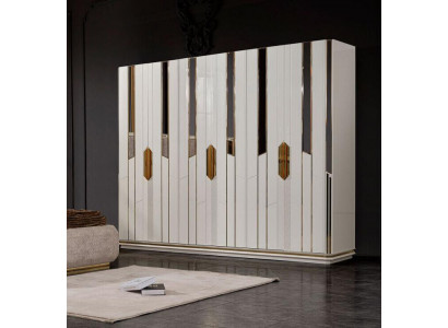Wardrobe clothes cabinet wooden cabinet modern wardrobe white