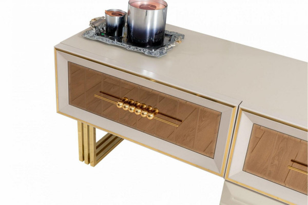 Wall unit RTV lowboard sideboard TV stand wall cabinet beige modern