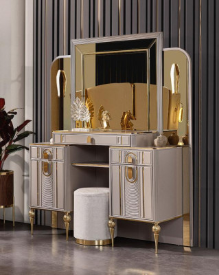 Dressing table vanity table makeup console console table beige