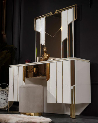 White dressing table mirror vanity table makeup console console table