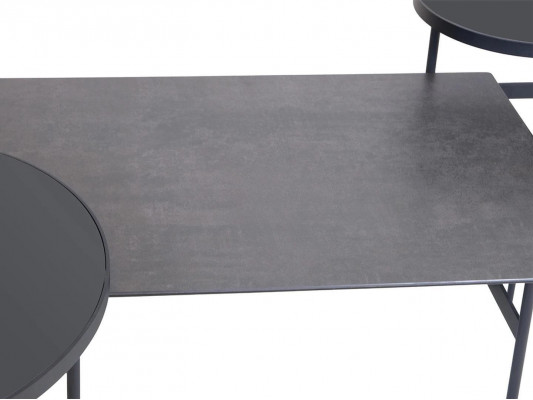 Luxury Coffee Table Designer Furniture Set 3-piece 2x Side Table Living Room Complete