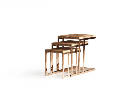 Modern complete 3-piece side table set living room design furniture