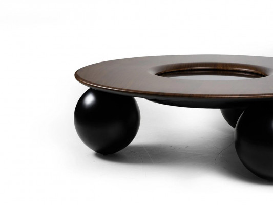 Luxury Brown Round Coffee Table Living Room Design Furniture Modern Decor