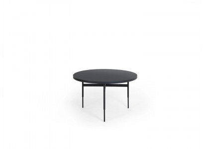 Modern round side table new luxury black furniture design interior wood