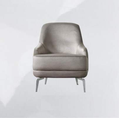 Armchair, wing chair, cocktail chair, fabric, modern, gray, seater, living room