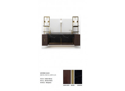 Brown Italian sink, classic vanity cabinet, classic furniture