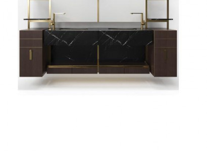 Brown Italian sink, classic vanity cabinet, classic furniture