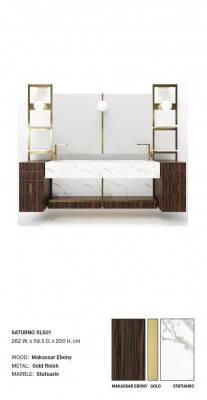 Brown Italian sink classic cabinet vanity classic furniture