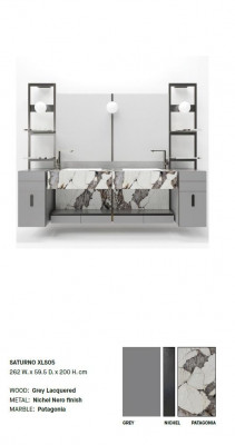 Gray Italian washbasin Classic washbasin cabinet Classic furniture