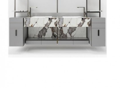 Gray Italian washbasin Classic washbasin cabinet Classic furniture