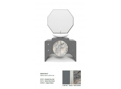 Gray SEBASTIAN Washbasin Italian Bathroom Cabinet Classic Furniture