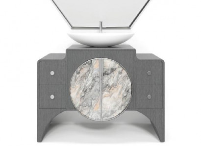 Gray SEBASTIAN Washbasin Italian Bathroom Cabinet Classic Furniture