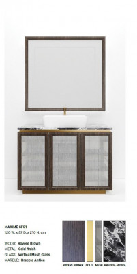 Brown sink Italian bathroom sink classic cabinet