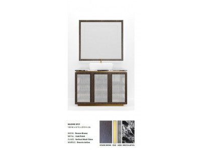 Brown sink Italian bathroom sink classic cabinet