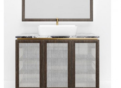 Brown sink Italian bathroom sink classic cabinet
