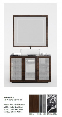 Brown sink Italian bathroom sink classic cabinet