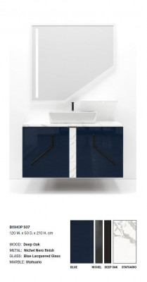 Blue bathroom cabinet bathroom furniture shelf bathroom cabinet wood shelves