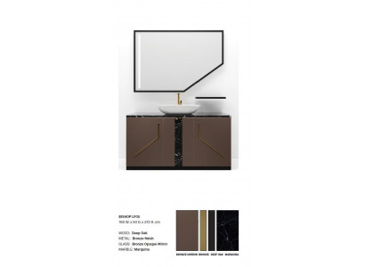 Bathroom cabinet Brown Bathroom furniture Shelf Bathroom cabinet Wooden shelves Furniture