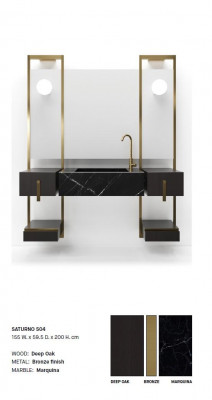 Black washbasin faucets bathroom furniture Italian style classic furniture