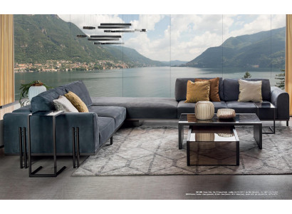 Living room furniture L-shaped sofa for living room coffee table solid wood sofa design 2-piece set