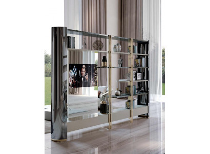 TV wall design Bizzotto living room shelves display cabinet furniture design living wall