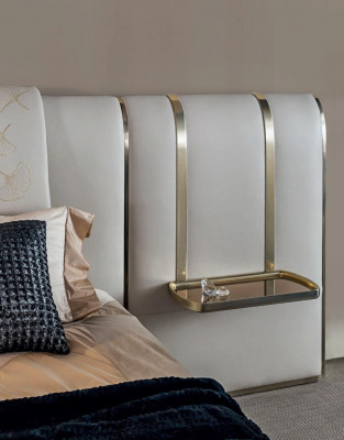 Bedroom bed nightstand with drawers furniture Italian furnishing 3-piece set