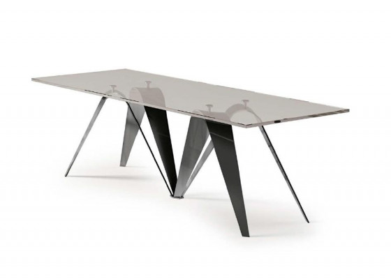 Table Dining Table Living Room Dining Room Table Stainless Steel Glass Furniture Italy Bizzotto