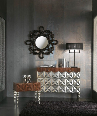 Console table chest of drawers with mirror luxury class furniture set style bedside table 3-piece set.