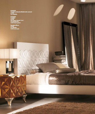Bed design furniture furnishing 3-piece bedroom set bed with 2 nightstands