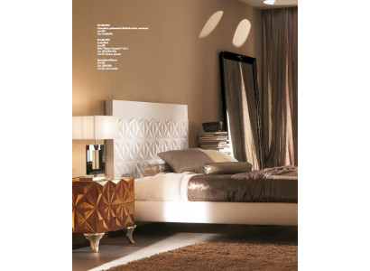 Bed design furniture furnishing 3-piece bedroom set bed with 2 nightstands