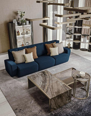 Sofa 3-seater living room couch furniture upholstered sofas Bizzotto new
